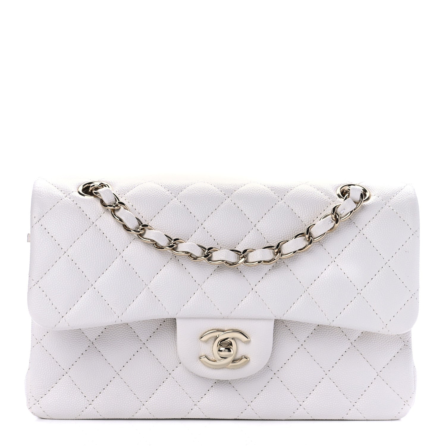 Chanel Caviar Quilted Small Double Flap White 1 of 11