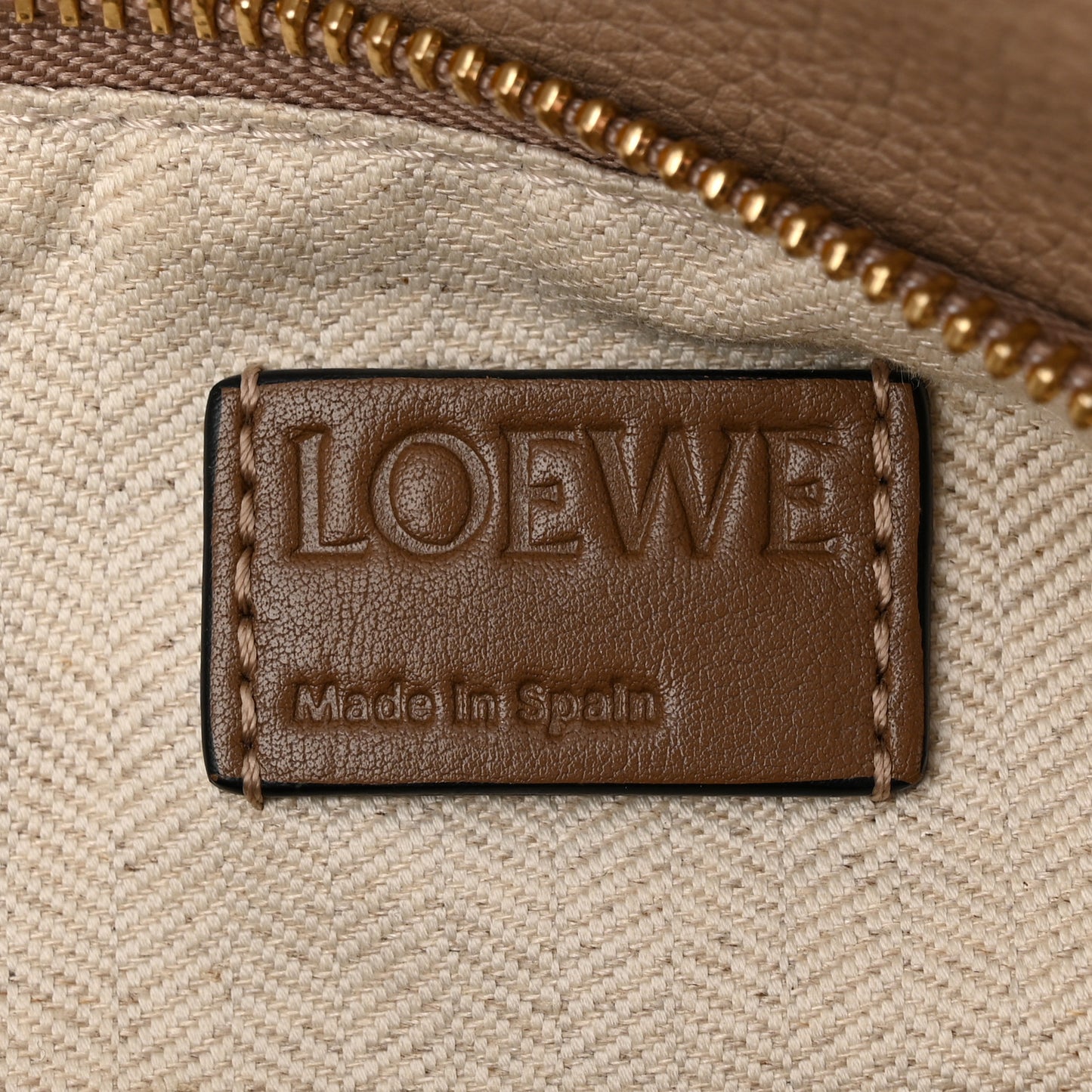 Grained Calfskin Small Puzzle Bag Sand Mink