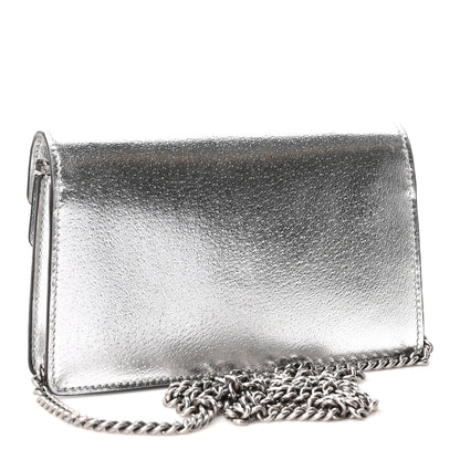 Gucci Metallic Calfskin Super Mini Dionysus Shoulder Bag Silver 3 of 10