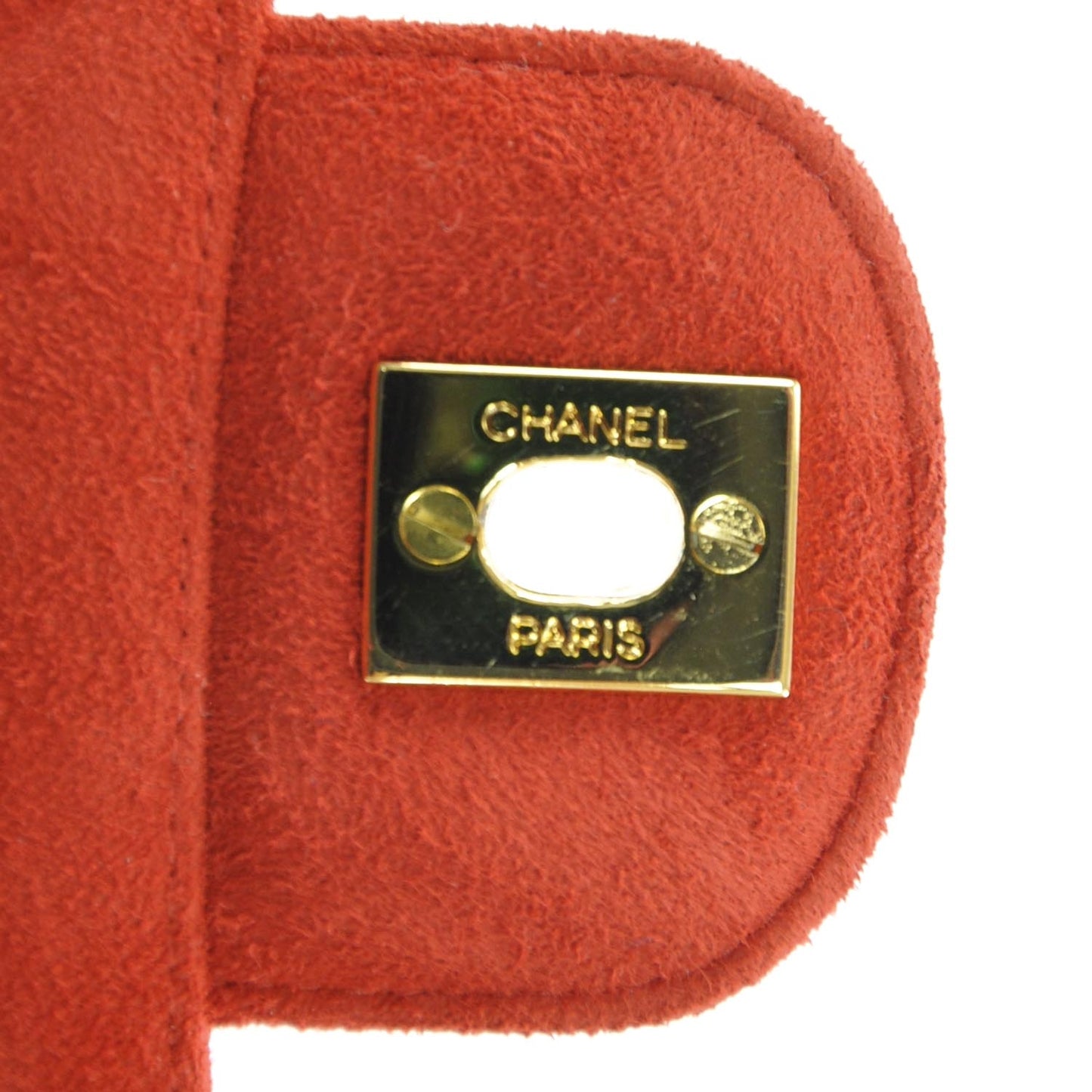 Suede Quilted Medium Flap Red