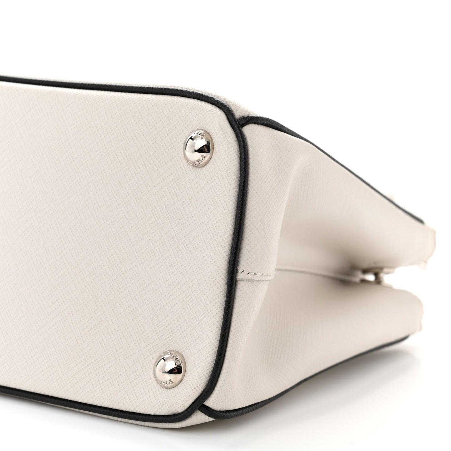 Saffiano Lux Small Galleria Double Zip Tote White