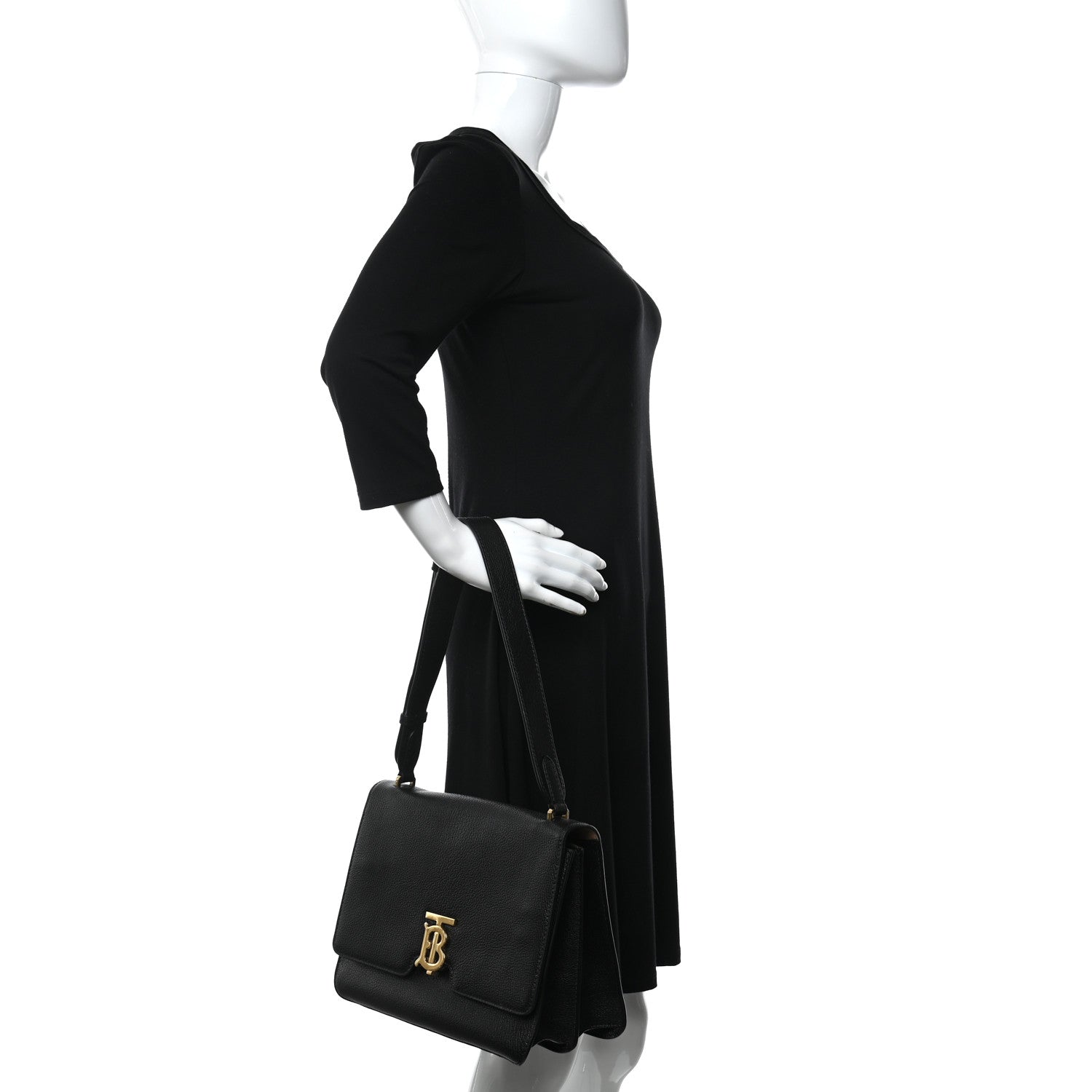 Burberry Goatskin Medium Alice Bag Optic Black 2 of 10