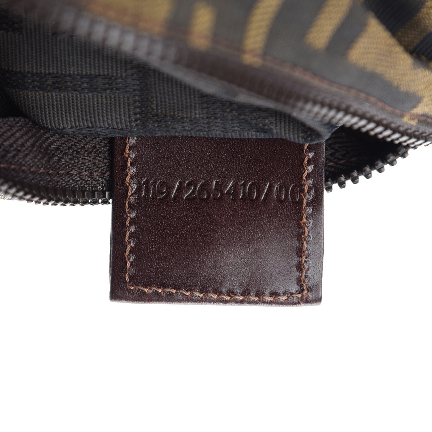 Fendi Fabric FF 1925 Mini Cosmetic Bag Tobacco 12 of 13