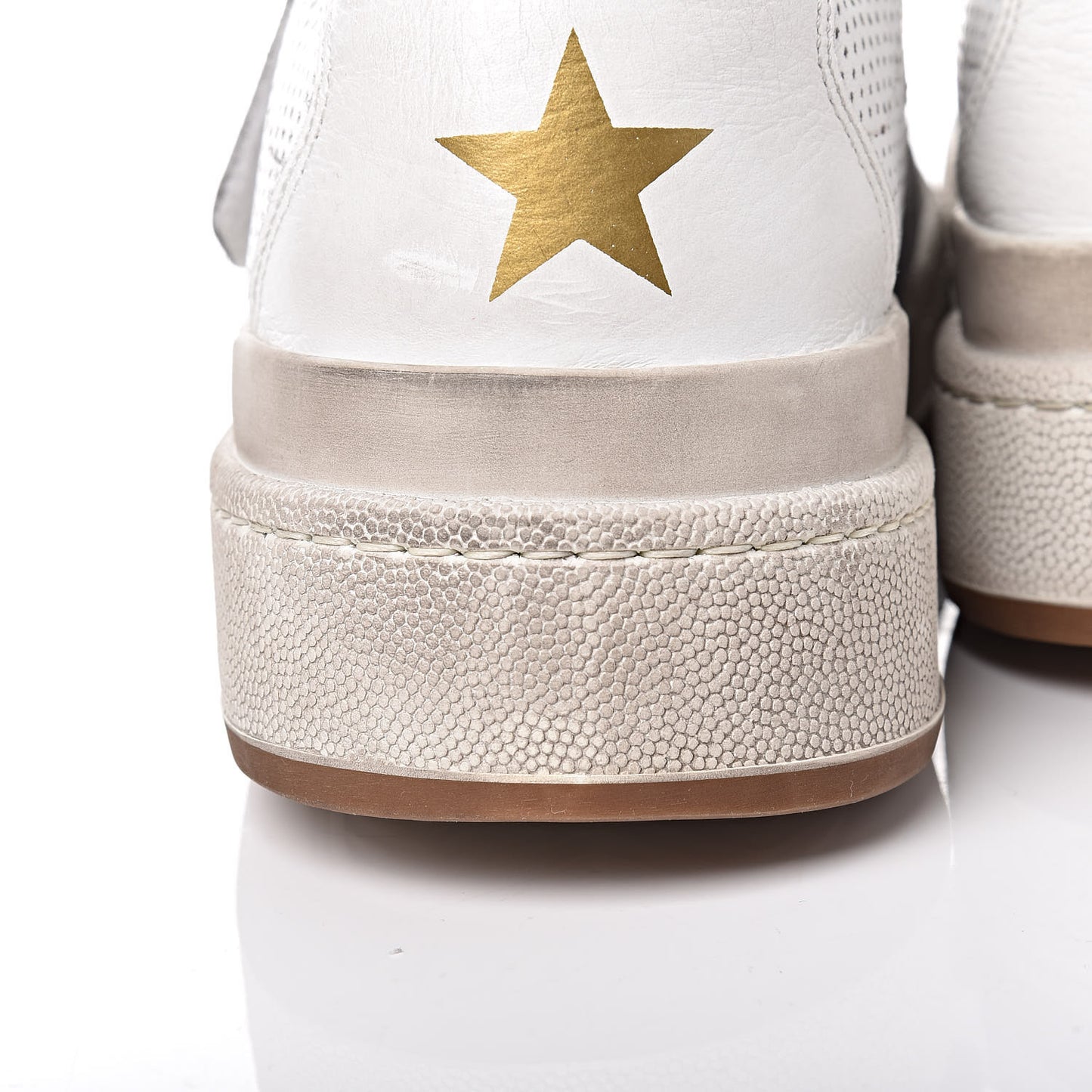 Perforated Calfskin Mens Jeddo Sneakers 43 White