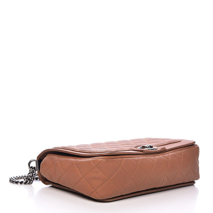 Chanel Washed Caviar Quilted Large Turn Around Ligne Flap Camel 4 of 17