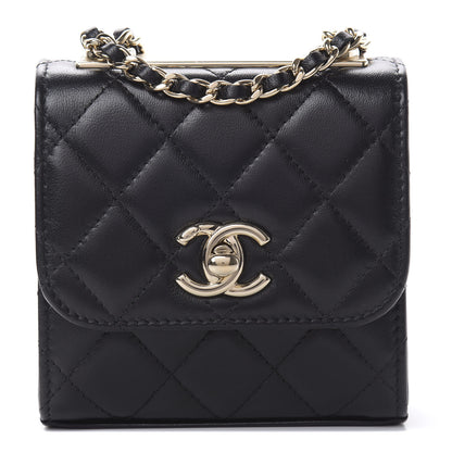 Chanel Lambskin Quilted Mini Trendy CC Chain Wallet Black 1 of 11
