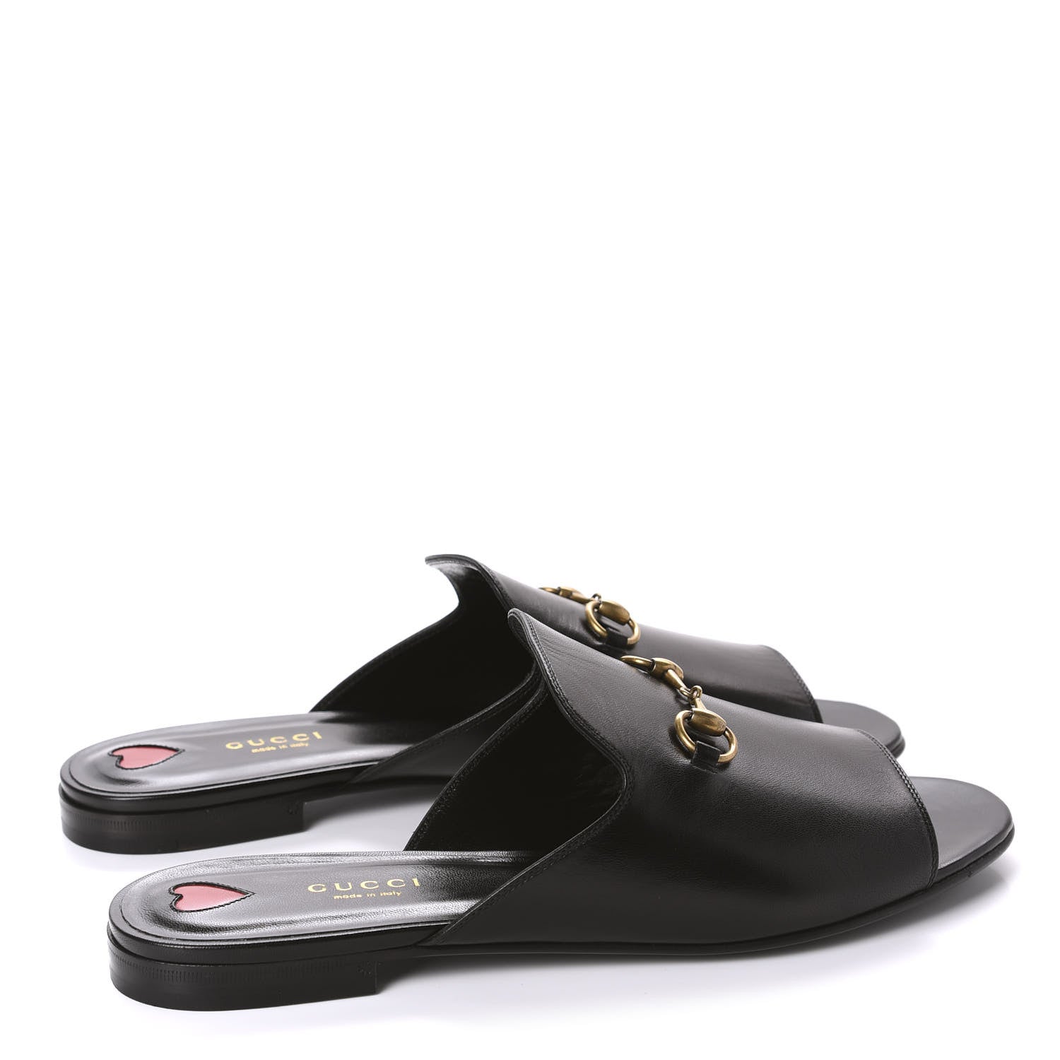 Gucci Malaga Kid Horsebit Slide Sandals 40.5 Black 4 of 10