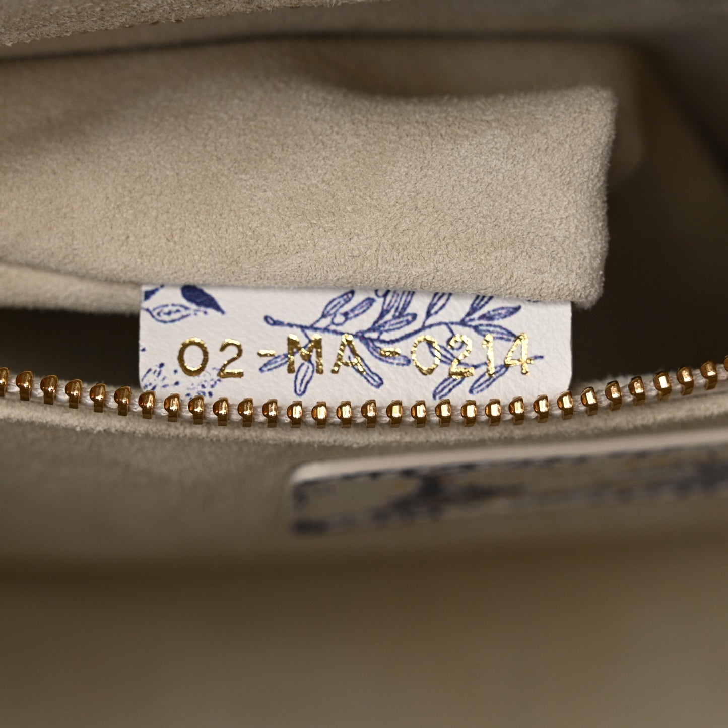 Calfskin Le Soleil Print Medium Lady Dior Blue Multicolor