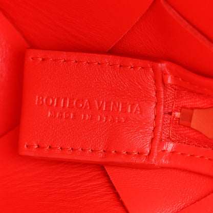 Bottega Veneta Lambskin Maxi Intrecciato Small Cassette Camera Bag Bright Red 6 of 9