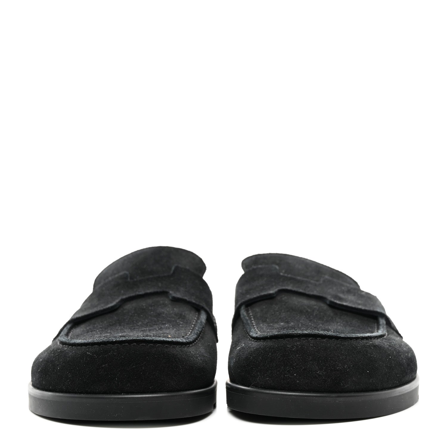 Hermes Suede Calfskin Go Mules 36 Black 2 of 9