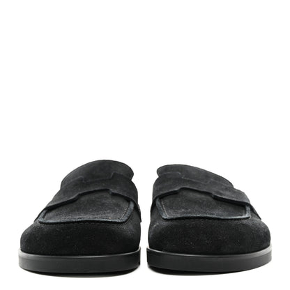 Hermes Suede Calfskin Go Mules 36 Black 2 of 9