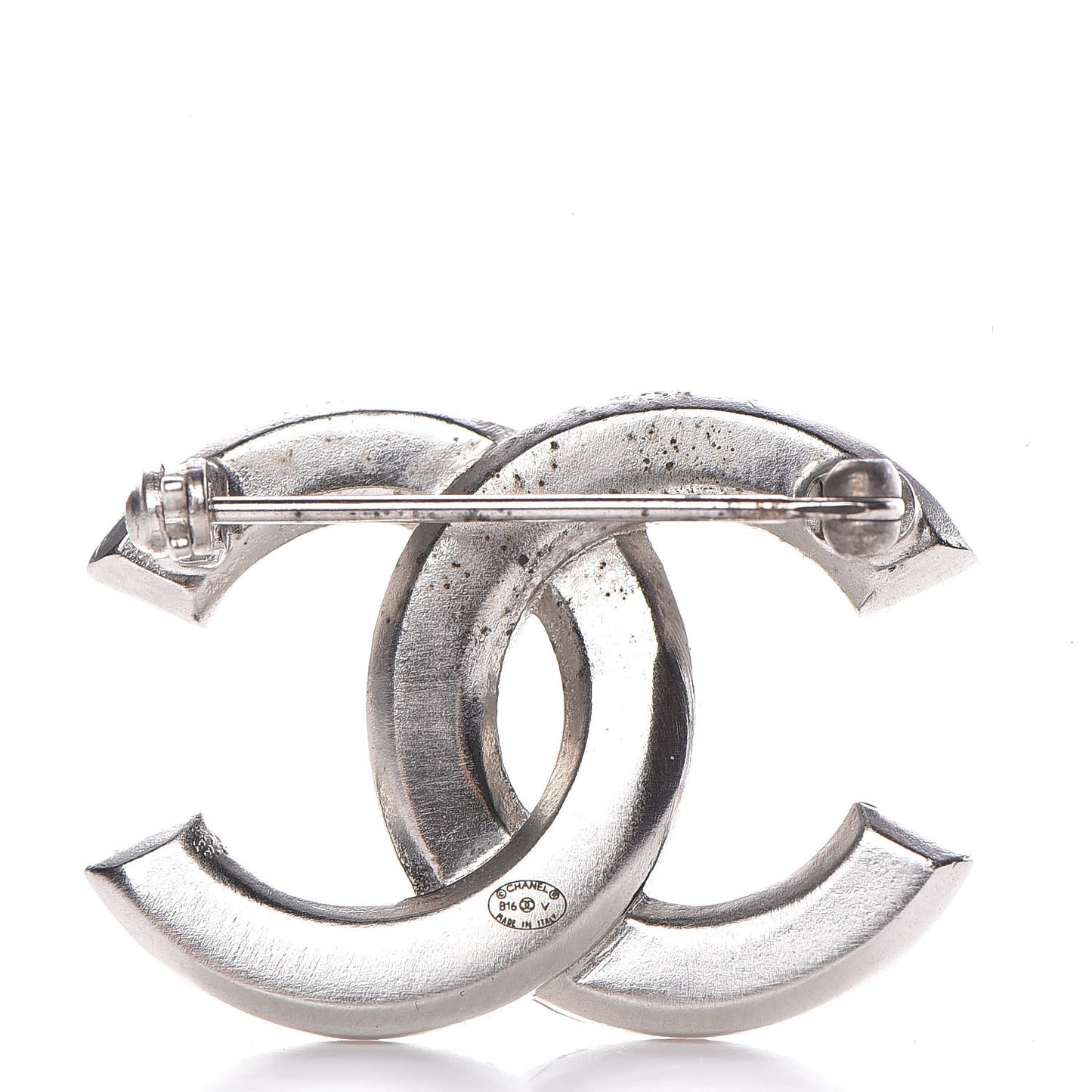 Baguette Crystal CC Small Brooch Silver