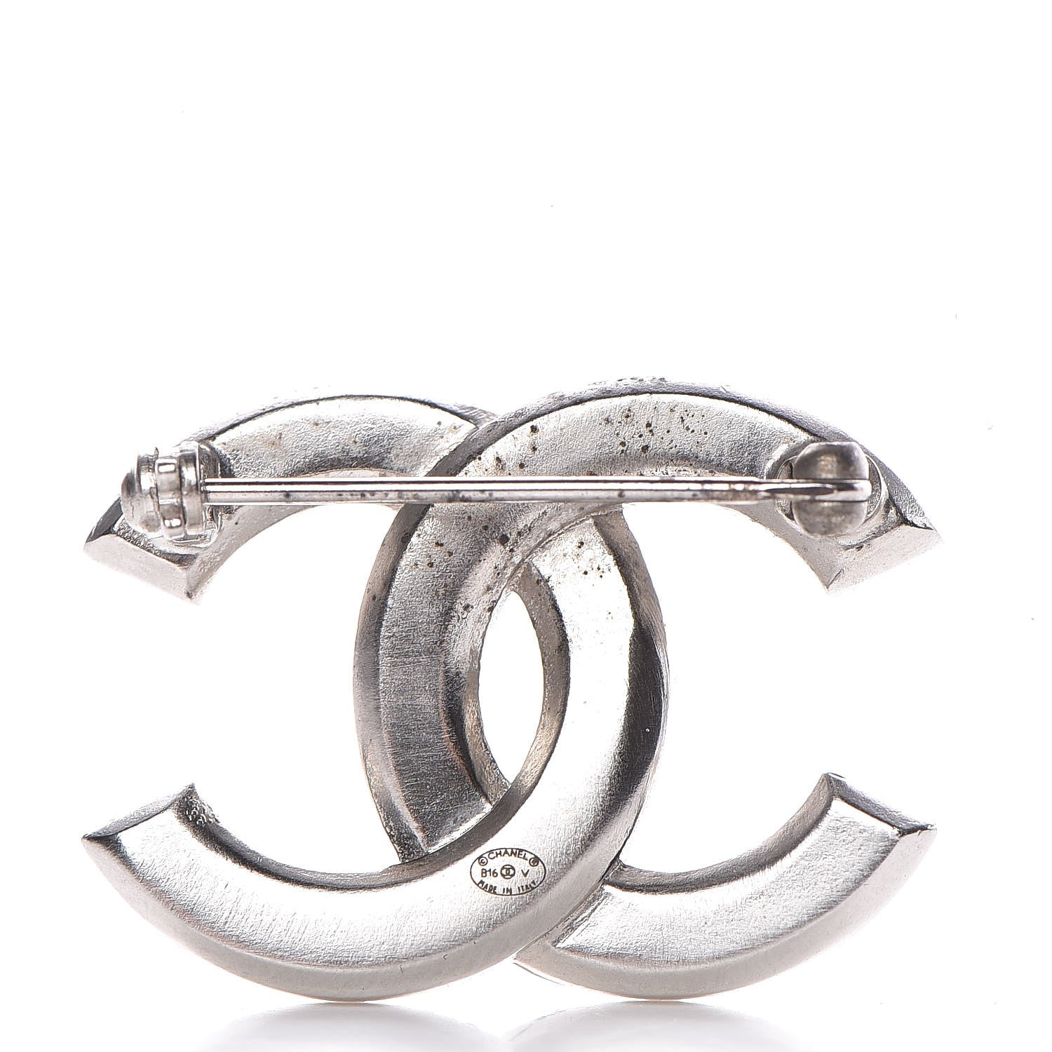 Chanel Baguette Crystal CC Small Brooch Silver 3 of 6