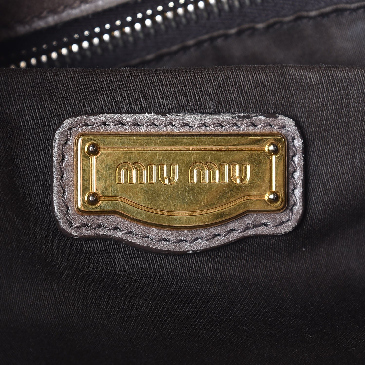 Miu Miu Vitello Lux Medium Bow Bag Fumo 6 of 11