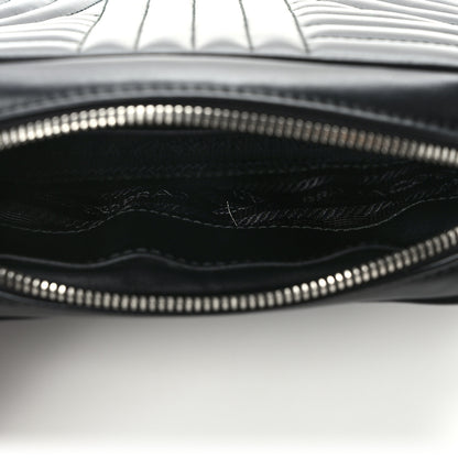 Prada Soft Calfskin Diagramme Crossbody Bag Black 10 of 10