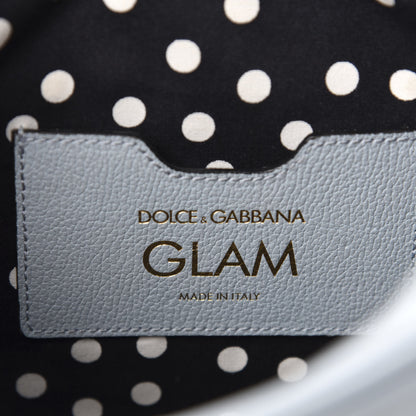 Dolce & Gabbana Calfskin Pom Pom Glam Crossbody Grey 12 of 13