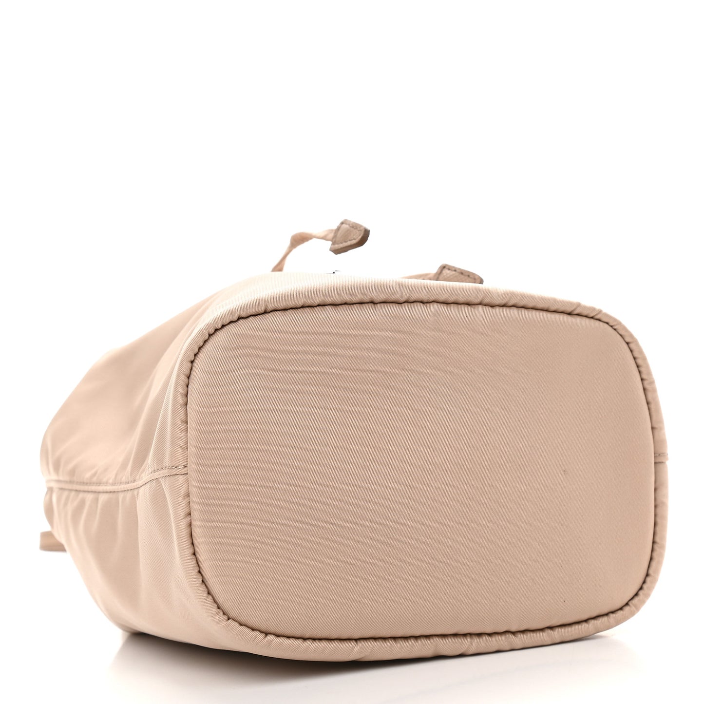 Saffiano Tessuto Nylon Vela Bucket Wristlet Cammeo
