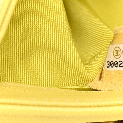 Chanel Caviar Chevron Quilted Small Boy Flap Yellow 7 of 11