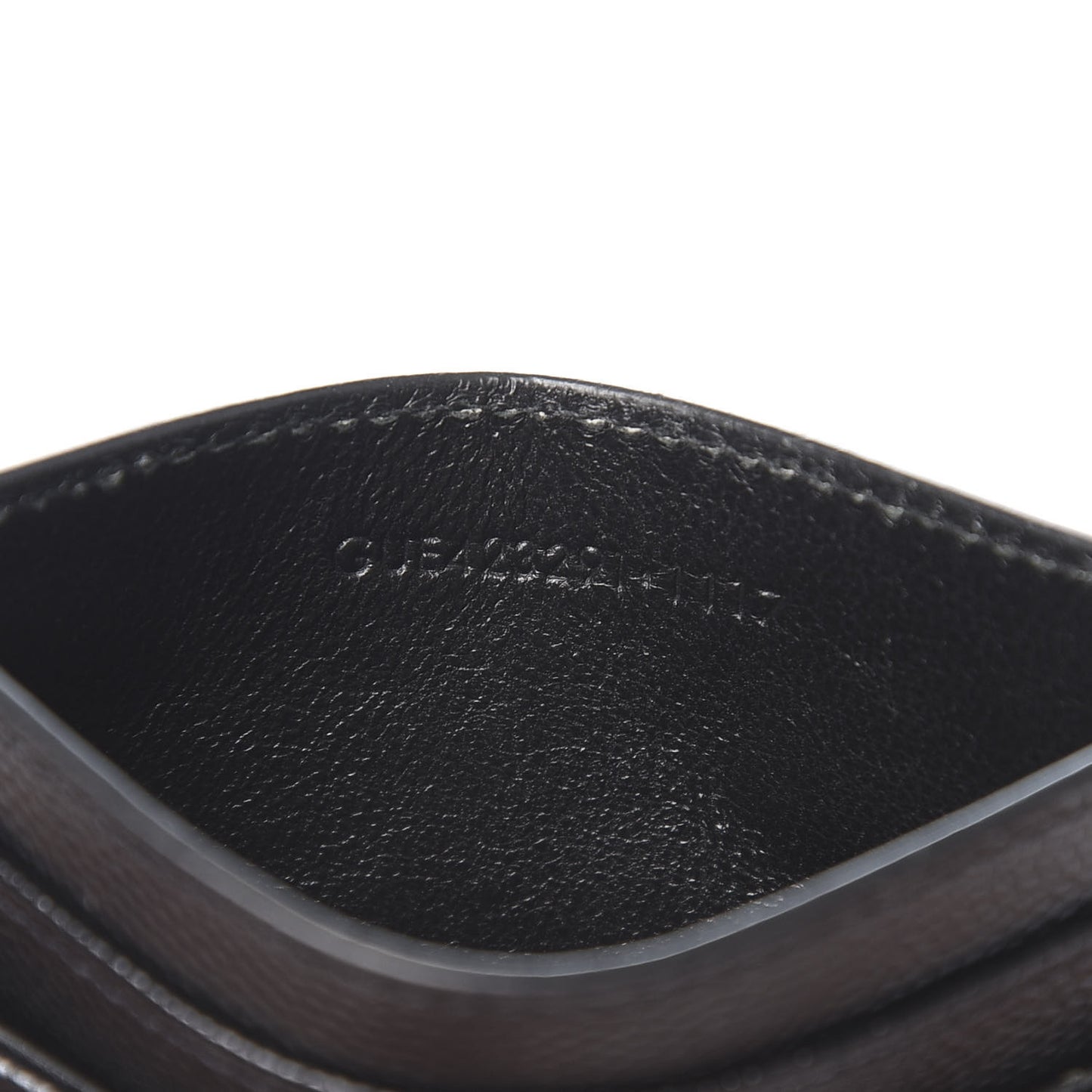 Grain De Poudre Matelasse Chevron Monogram Credit Card Case Black