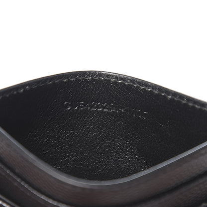 Saint Laurent Grain De Poudre Matelasse Chevron Monogram Credit Card Case Black 7 of 10