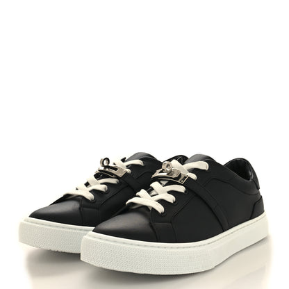 Hermes Calfskin Day Sneakers 37 Black 3 of 7