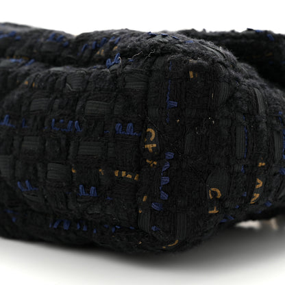 Chanel Tweed Quilted Medium Chanel 19 Flap Black Navy Gold 10 of 10
