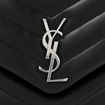 Saint Laurent Calfskin Y Quilted Monogram Medium Loulou Chain Satchel Black 10 of 12