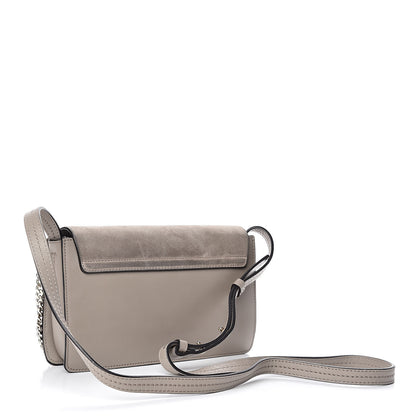 Chloe Suede Calfskin Small Faye Shoulder Bag Motty Grey 3 of 10