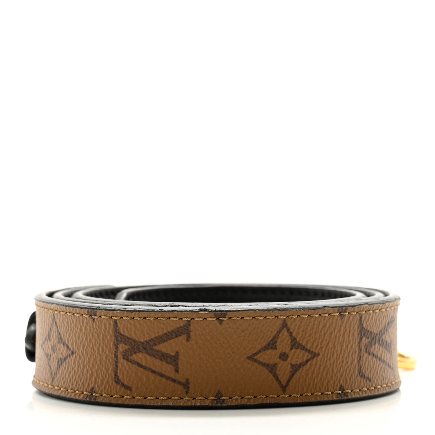 Reverse Monogram Bandouliere Shoulder Strap XL Black