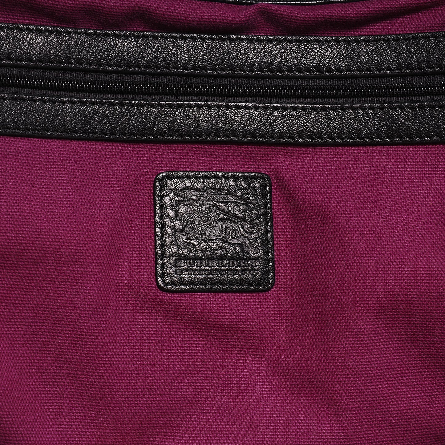 Canvas Check Tote Black