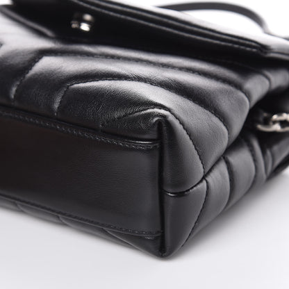 Saint Laurent Calfskin Y Quilted Monogram Toy Loulou Crossbody Bag Black 9 of 9