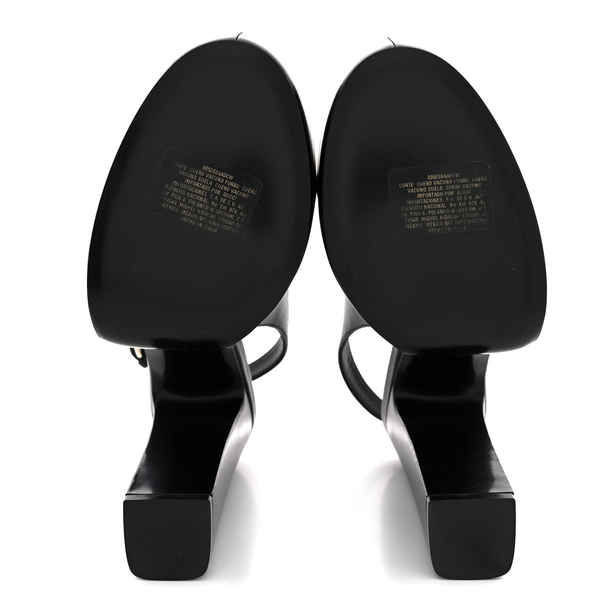 Gucci Calfskin Horsebit Platform 70/160mm Slingback Mules 37.5 Black 6 of 10