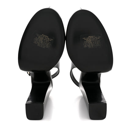 Gucci Calfskin Horsebit Platform 70/160mm Slingback Mules 37.5 Black 6 of 10