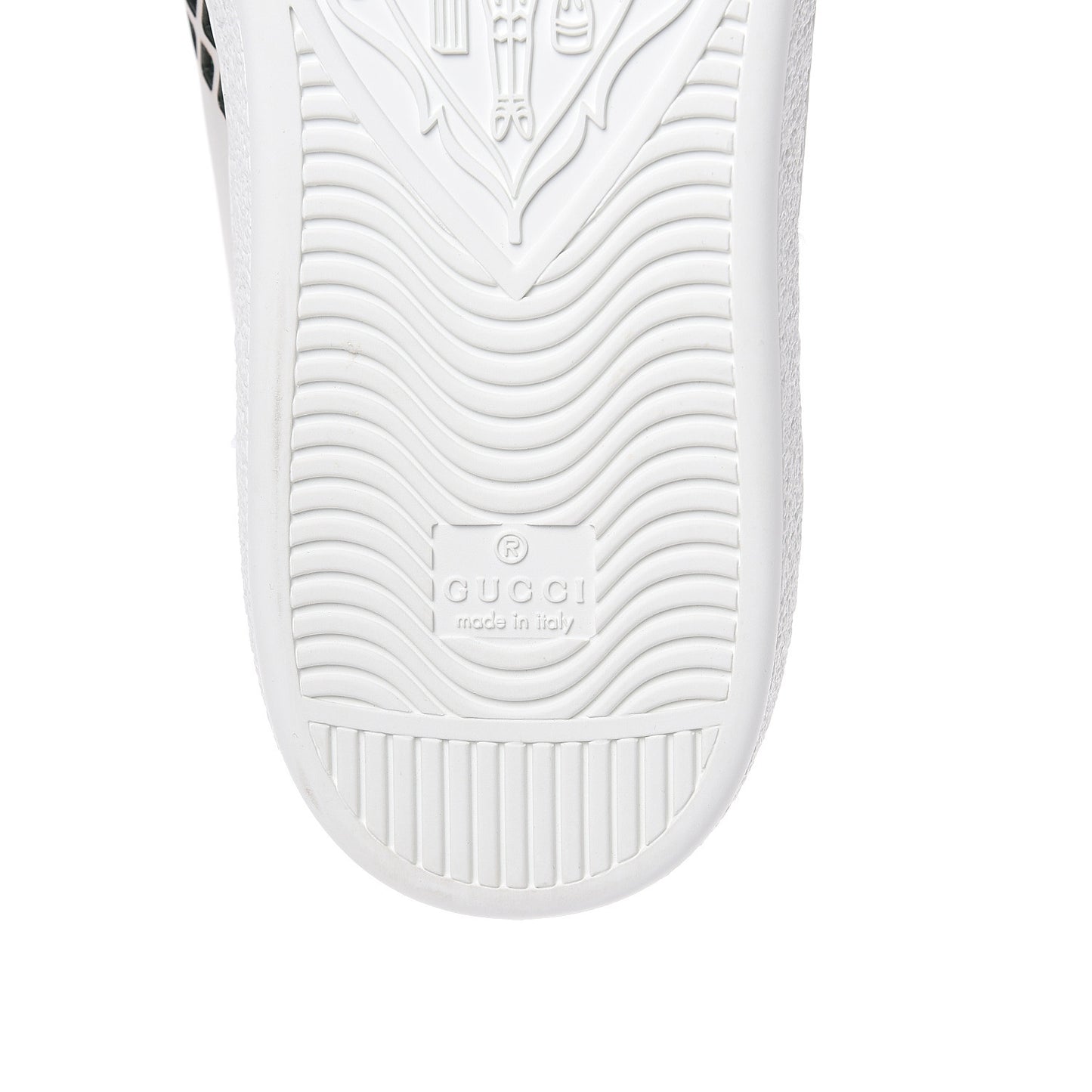 Calfskin Mens Ace Sneakers 10.5 White Green