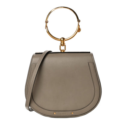 Chloe Calfskin Suede Medium Nile Bracelet Bag Motty Grey 1 of 9