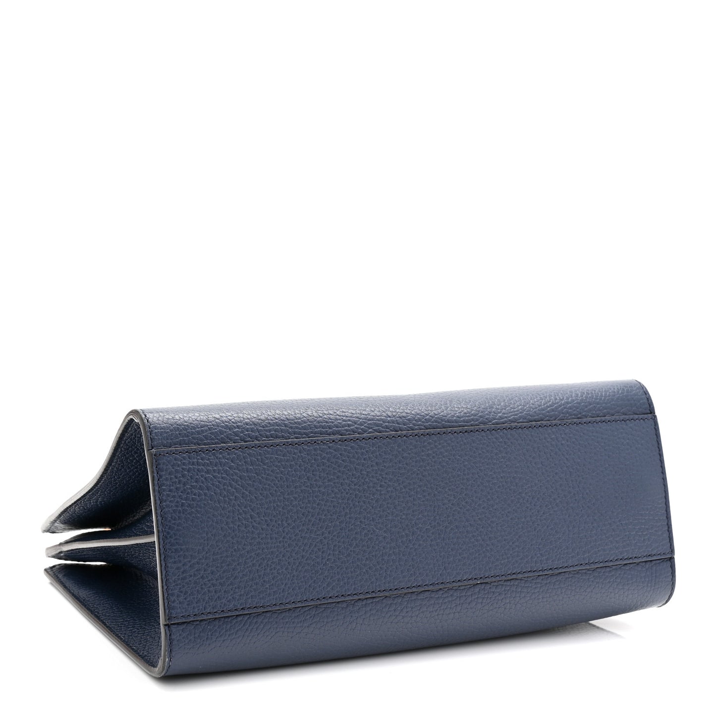 Nappa Bamboo Web Small Nymphaea Top Handle Bag Navy