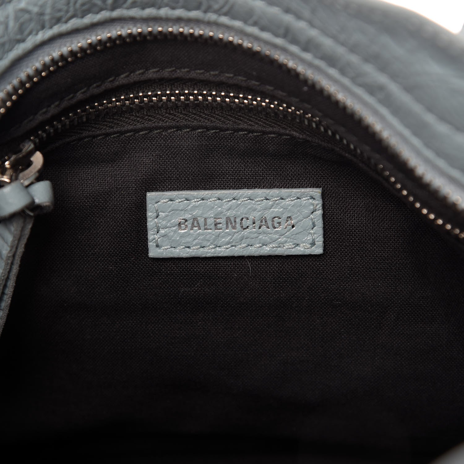 Balenciaga Agneau Classic Silver Hardware Mini City Bleu Gris 8 of 9