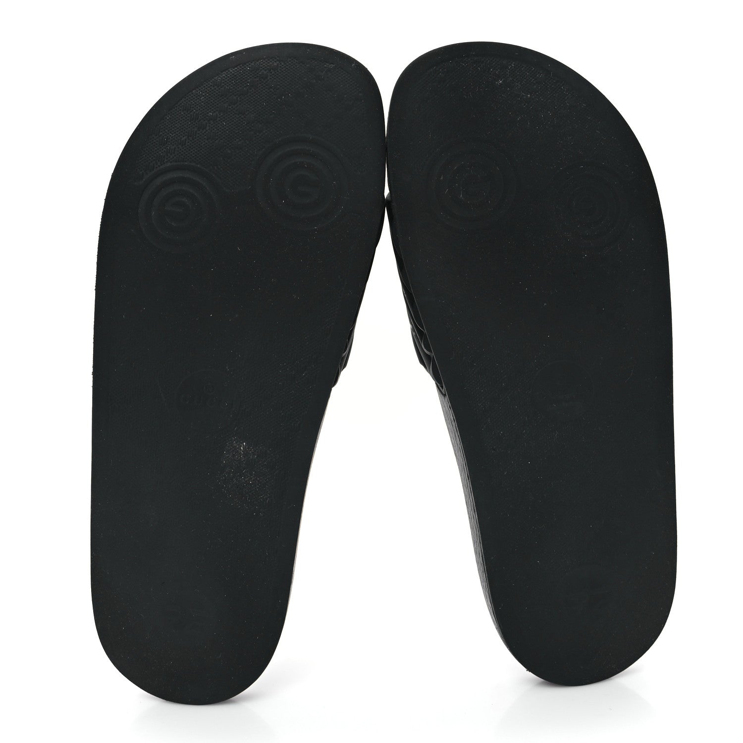 Gucci Rubber Matelasse Womens Slide Sandals 39 Black 6 of 9