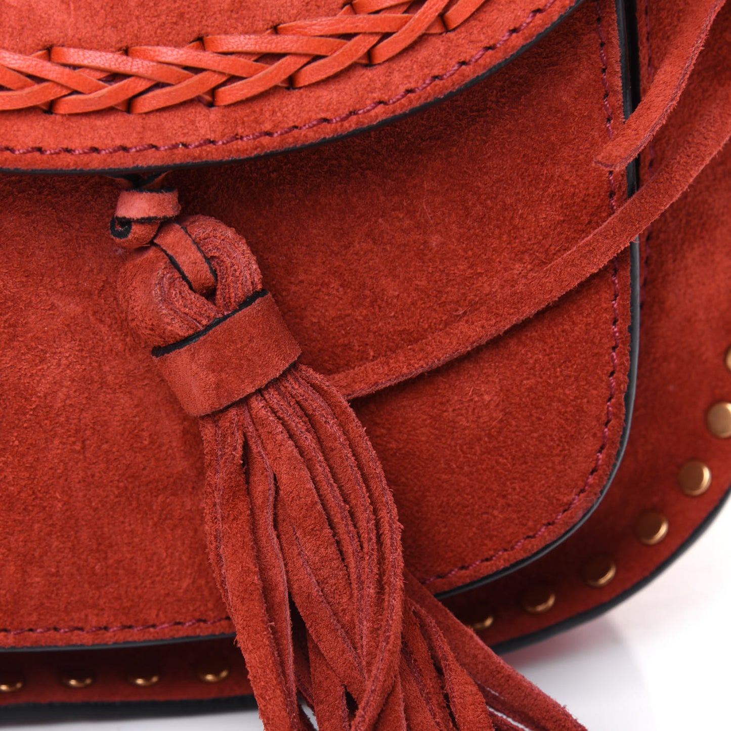 Suede Calfskin Braided Mini Hudson Shoulder Bag