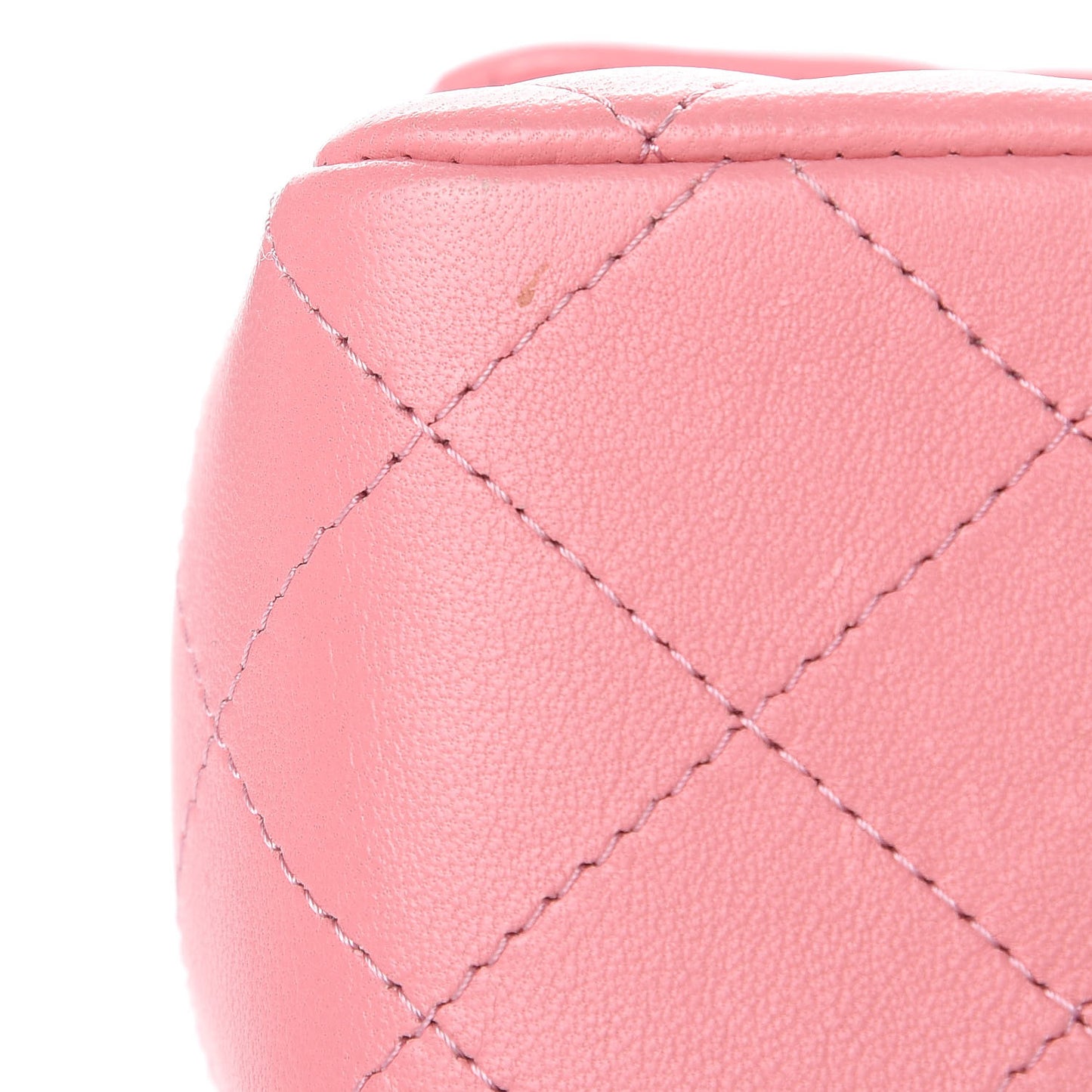 Lambskin Quilted Mini Rectangular Flap Pink