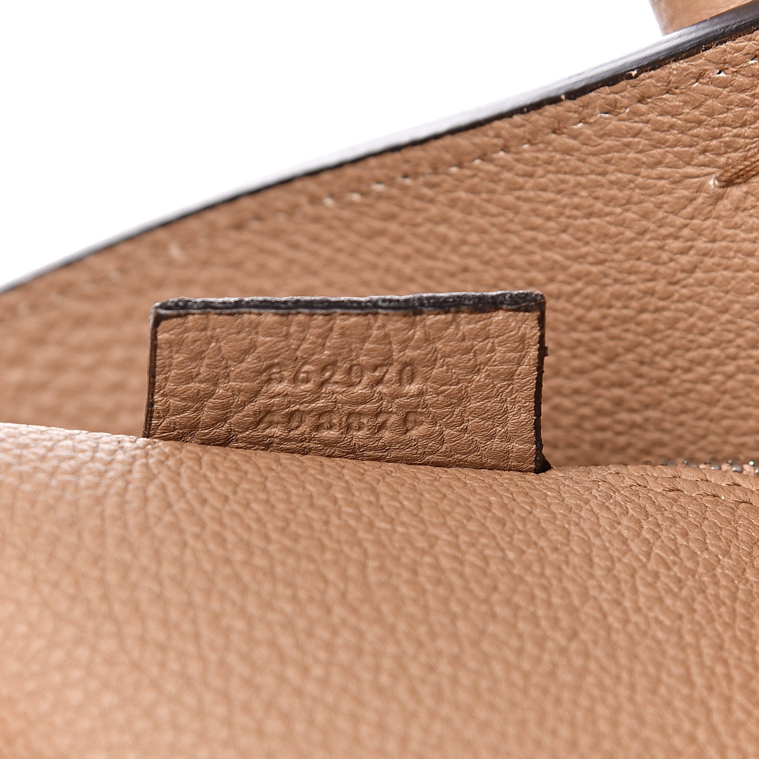 Gucci Soft Calfskin Medium Jackie Top Handle Bag Classic Camel 9 of 10