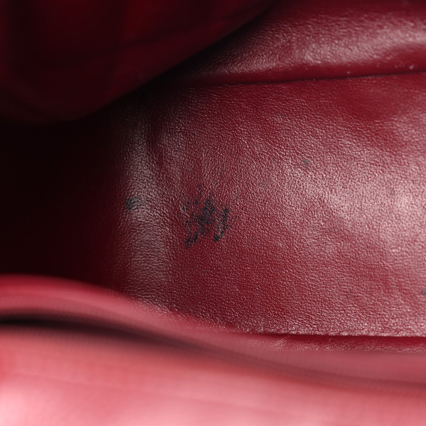 Caviar Quilted Jumbo Single Flap Dark Red