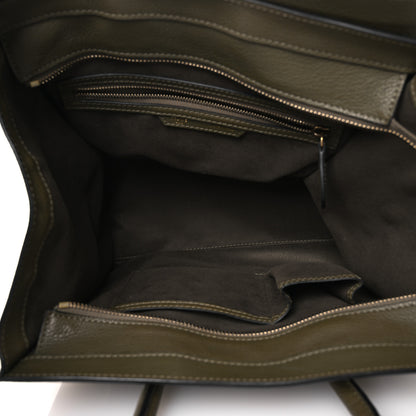 Celine Drummed Calfskin Mini Luggage Souris 5 of 11