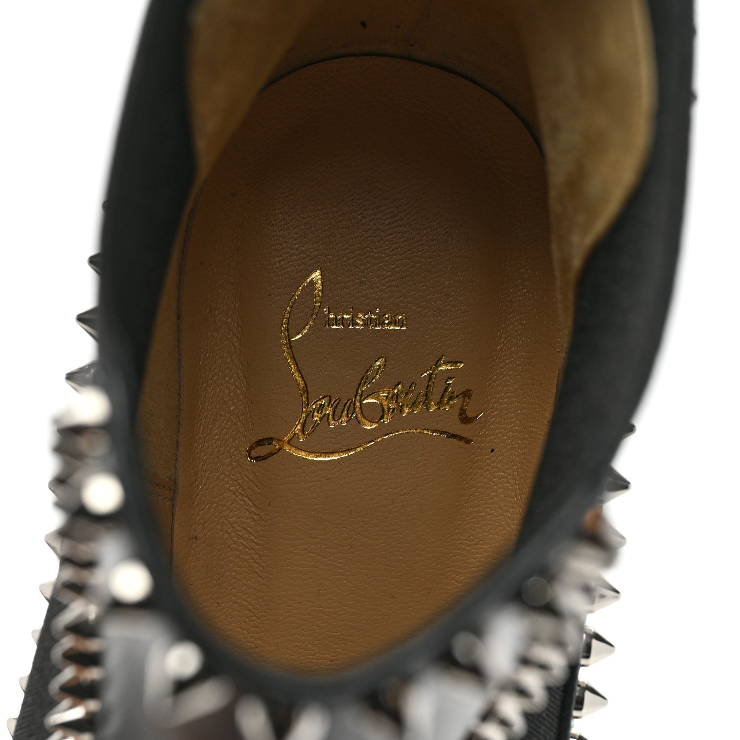 Calfskin Spikes Chelsea Outline Boots 37.5 Black