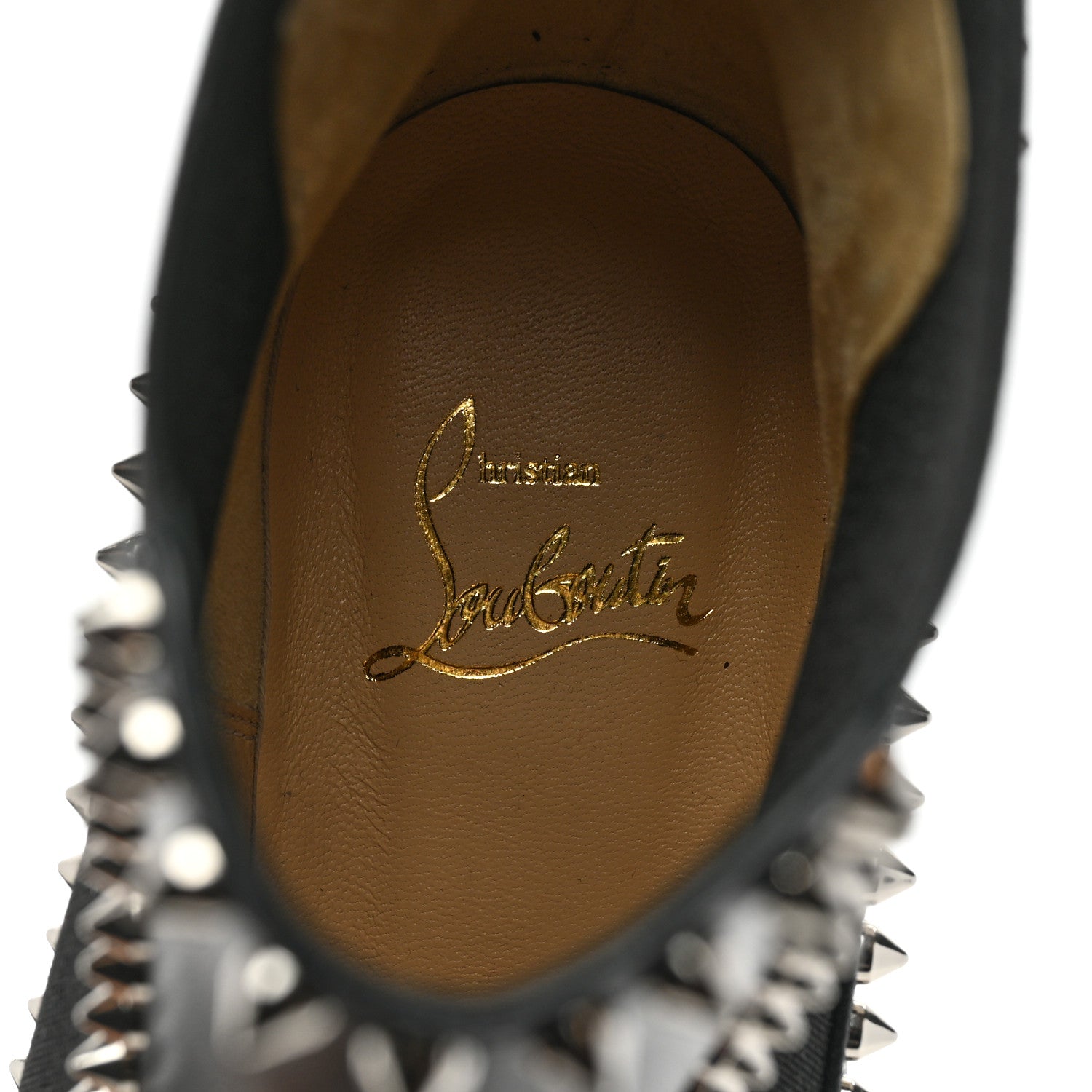 Christian Louboutin Calfskin Spikes Chelsea Outline Boots 37.5 Black 7 of 9