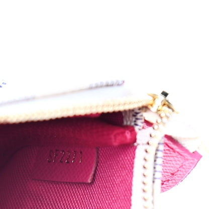 Louis Vuitton Damier Azur 2021 Christmas Animation Hollywood Mini Pochette Accessories Fuchsia 6 of 11