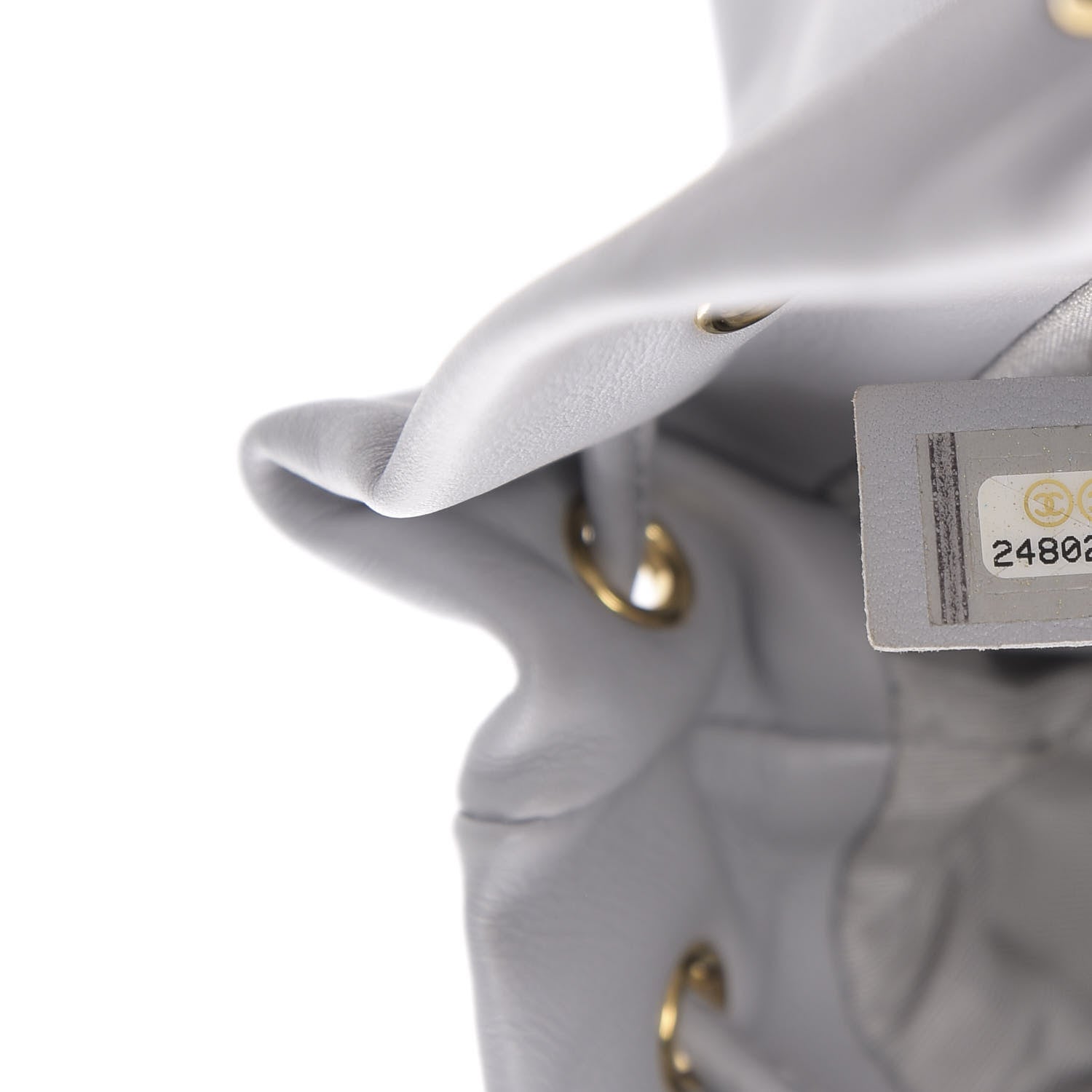 Chanel Calfskin Quilted Large Urban Spirit Backpack Grey 6 of 9