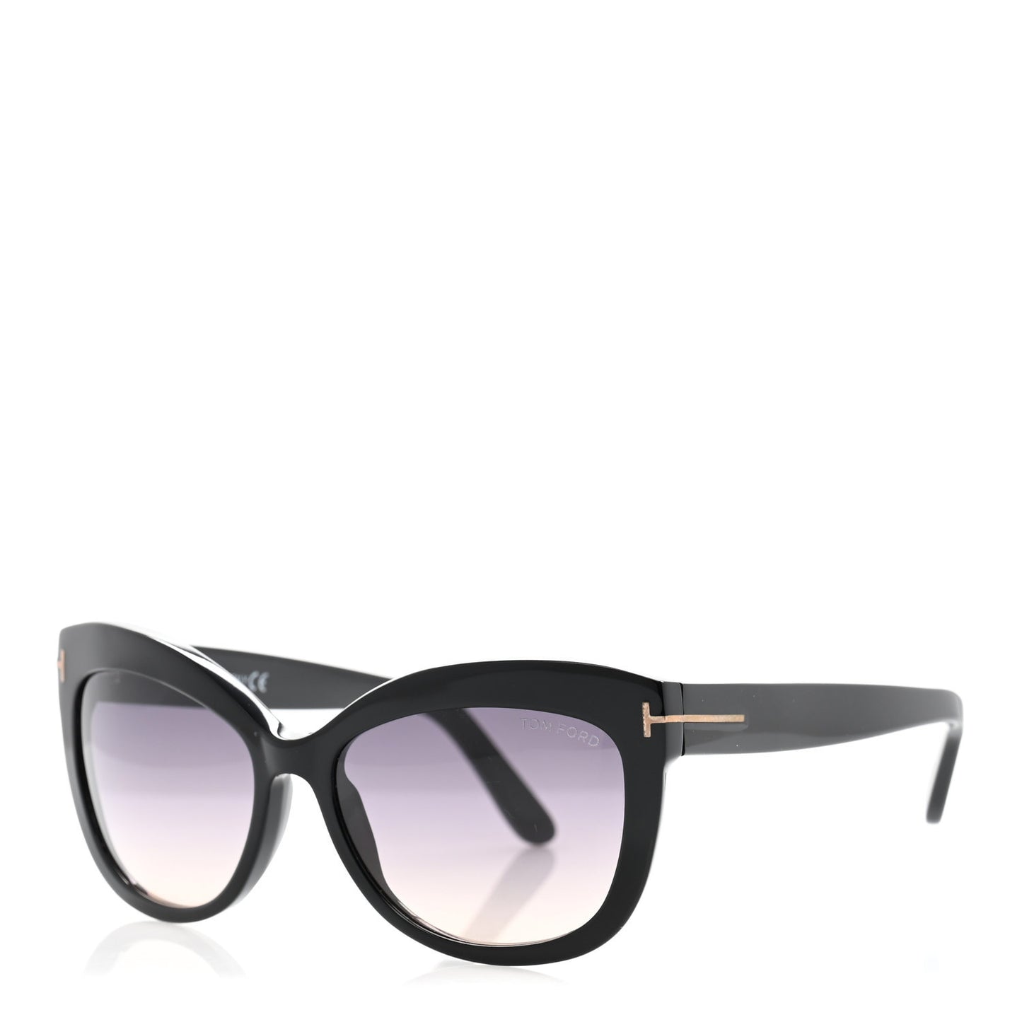 Acetate Alistair Cat Eye Sunglasses TF524 Black