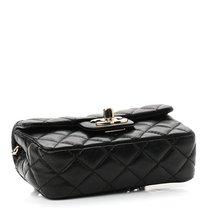 Chanel Lambskin Quilted Extra Mini Flap Black 4 of 10