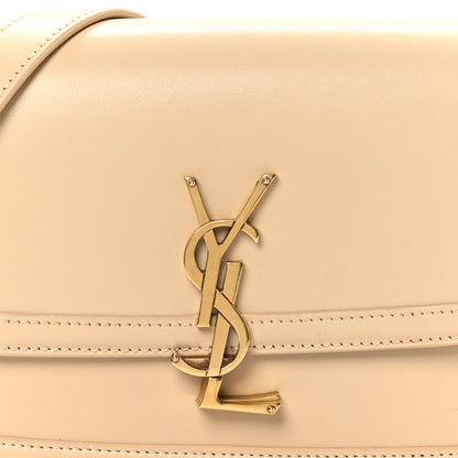 Saint Laurent Smooth Calfskin Monogram Small Solferino Satchel Natural Ivory 8 of 10